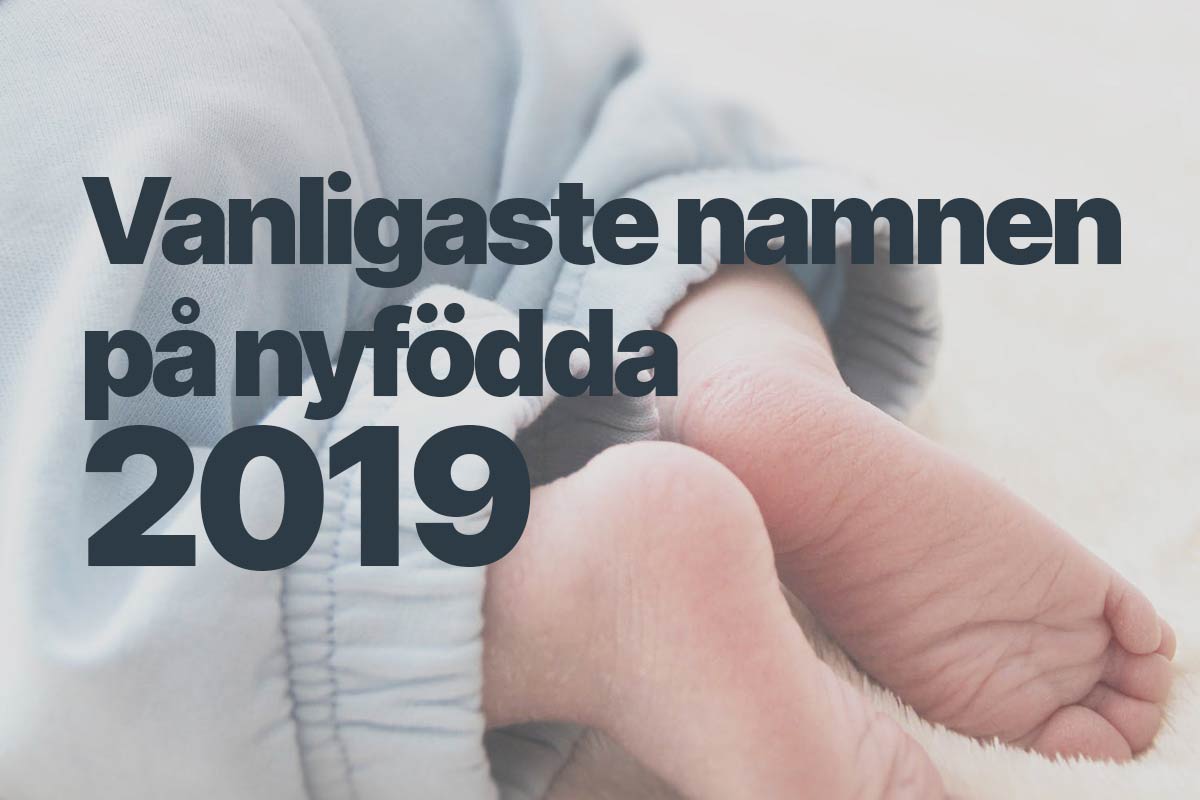 Vanligaste namnen nyfödda 2019