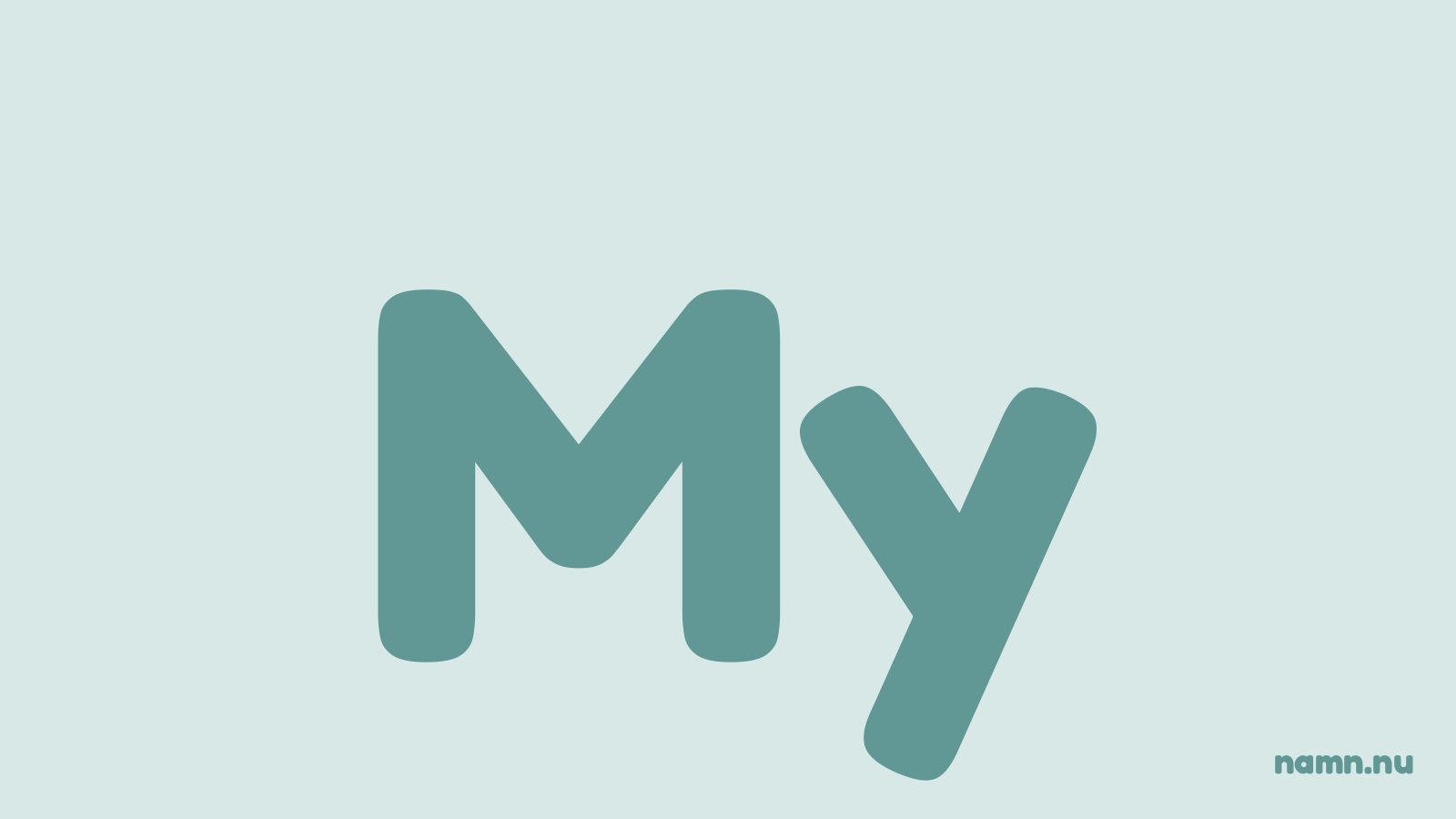 My - betydelse, hur många heter, statistik - namn.nu